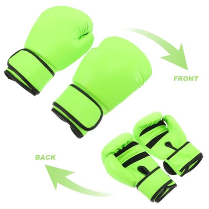 SUPVOX 1 Pair Sports Boxing Gloves Full Punching Blocking Boxing Gloves for Kids Karate Taekwondo Sparring Training Orange - color: Light Green