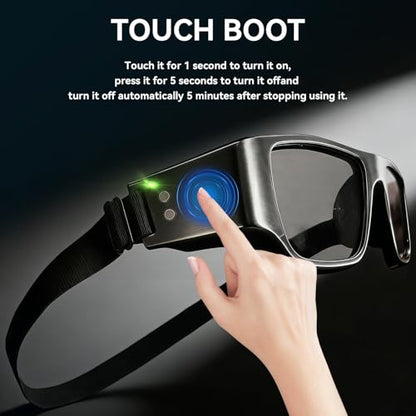 Netrix Reflex Strobe Glasses for Sports Training, Reaction Speed Trainer | Tennis training equipment•vision training strobe glasses•eye training glasses•Magnetic Charging•Touch Control