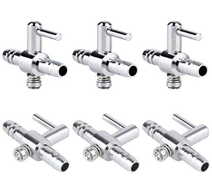 Pawfly 6 PCS 1-Way Aquarium Air Flow Control Lever Straight Valve Distributor Splitter for Fish Tank - color: 1-Way