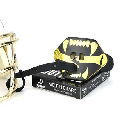 Football Mouth Guard Double Braces Mouth Guard Upper and Lower Teeth Protection Mouth Guard No Boil-Instant Fit for Youth and Adults(Yellow) - color: Yellow