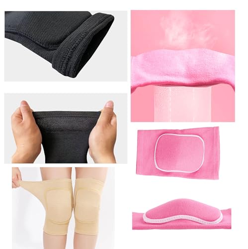 YYaaloa Knee Pads Sponge Knee Brace Breathable Flexible Elastic Knee Support for Volleyball, Dancing, Football, Yoga, Basketball, and Skating (Medium, Black 3Pairs) - color: Black 3Pairs