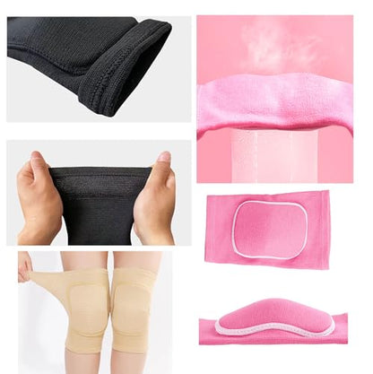 YYaaloa Knee Pads Sponge Knee Brace Breathable Flexible Elastic Knee Support for Volleyball, Dancing, Football, Yoga, Basketball, and Skating (Medium, Black 3Pairs) - color: Black 3Pairs