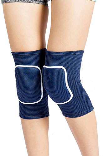 Volleyball Knee Pads for Dancers, Soft Breathable Knee Pads for Men Women Kids Knees Protective, Knee Brace for Volleyball Football Dance Yoga Tennis Running Cycling Workout Climbing - color: Blue, size: Large