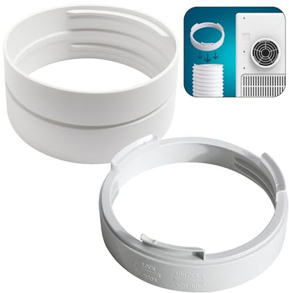 5.9 Inch Portable Air Conditioner Exhaust Hose Coupler Mobile Air Conditioning Accessories for AC Exhaust Hose Coupler Extension (White Circular) - color: White Circular