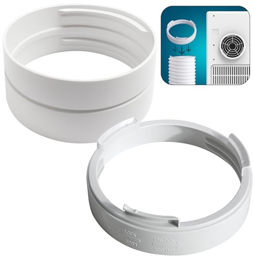 5.9 Inch Portable Air Conditioner Exhaust Hose Coupler Mobile Air Conditioning Accessories for AC Exhaust Hose Coupler Extension (White Circular) - color: White Circular