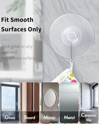 12 Pack Suction Cups, Heavy Duty Super Sucker Suction Cup Without Hook, 1.75" Diameter, 4 pounds Downward Weighted Rate, Display Signage in Retail, Ideal for Home, Office, & Retail Stores