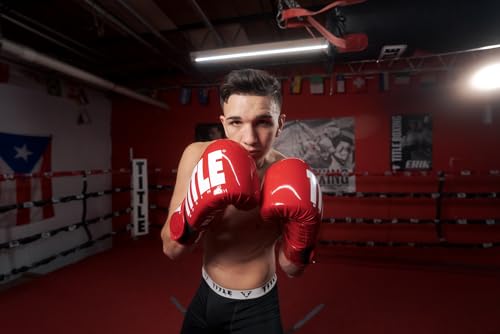 TITLE Boxing Inferno Intensity Elastic Training Gloves - color: Red/White, size: 16 oz