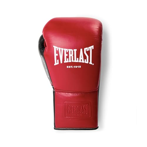 Everlast Powerlock OG Pro Training Boxing Gloves - color: RED/BLK, size: 14 oz