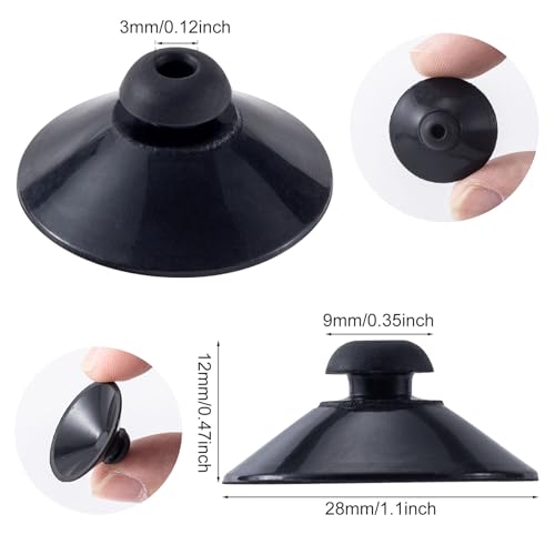 OIIKI 15PCS Fish Tank Suction Cup Clips, Black Aquarium Suction Cup Camp Clips for Fish Tank Attachments for Tank Pump, Overhead Line Tube, Fish Tank Aeration Setup - color: Black,15pcs