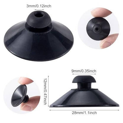 OIIKI 15PCS Fish Tank Suction Cup Clips, Black Aquarium Suction Cup Camp Clips for Fish Tank Attachments for Tank Pump, Overhead Line Tube, Fish Tank Aeration Setup - color: Black,15pcs