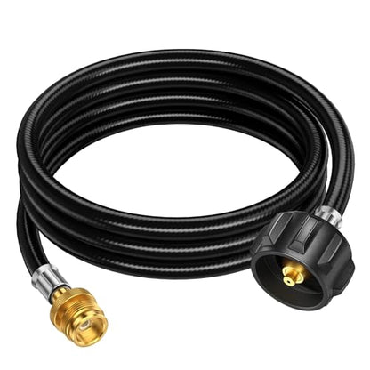 8FT Propane Hose Adapter 1lb to 20lb, Propane Tank Hose with QCC1/Type1 for 5-40lb Propane Tanks, Propane Adapter Hose with CGA600 Connection for Buddy Heater/Weber Q Grill/Coleman Camp Stove