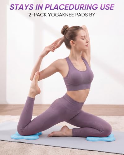 2-4 Pack Yoga Knee Pads, TPE Cushion for Pilates Exercise - color: blue