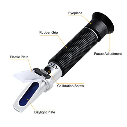 Salinity Refractometer for Seawater Aqaurium Fishkeeping Salinity Tester Meter Dual Scale-Specific Gravity Salinity Hydrometer 0-100PPT & 1.000-1.070