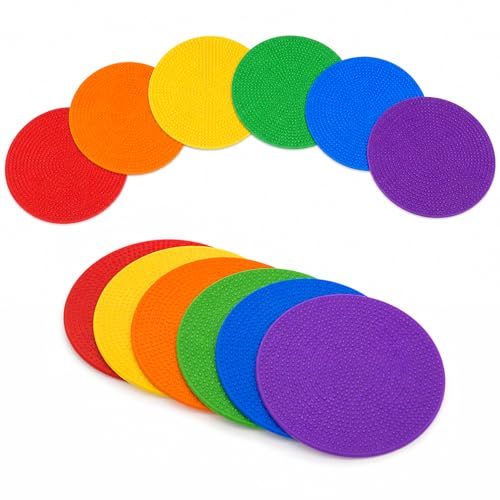 Sukh Poly Spots Markers - 12 Pcs Floor Dots Sport Markers for PE