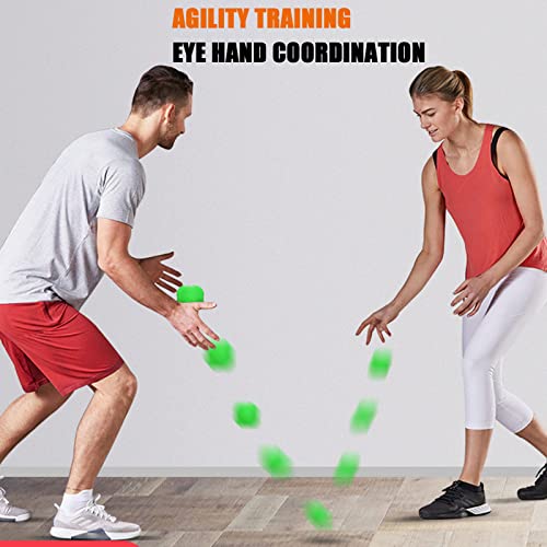 AIRLAXER Reaction Ball,Reflex Ball for Hand Eye Coordination Training,2.83 inch,Pack of 3-Blue,Yellow,Grey