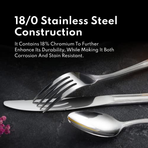 New Star Foodservice Shell Pattern 18/0 Stainless Steel Flatware Set, 60-Piece Set, Commercial Grade - size: 60-Piece Flatware Set