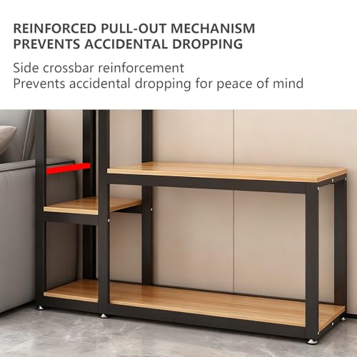 Metal Fish Tank Stand, Non-slip Pads, Multi-tiered Design, Sturdy Support(Black A,110cm/43.3in)