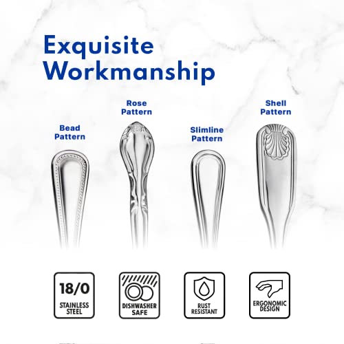 New Star Foodservice Shell Pattern Stainless Steel Teaspoon, 6.5-Inch | Set of 12, Commercial Grade - size: Teaspoon (6.5-Inch)
