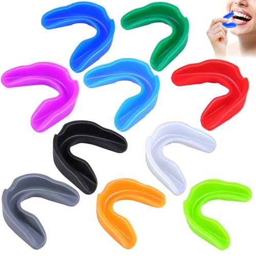 10 Pieces Sport Mouth Guards, Multi-Color - color: Multi-color