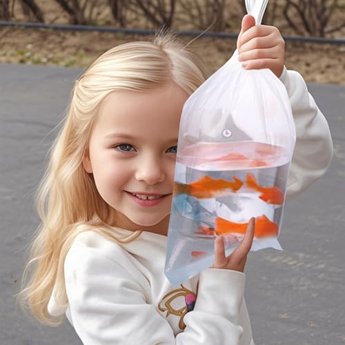 Aquarium Fish Bags, Clear Transportation Bag, Waterproof & Leak-proof Poly Shipping Bags for Storing and Transporting Live Fish (8" x 14" 50pcs) - size: 8" x 14" 50pcs