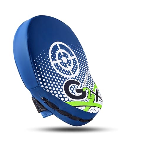 PSS Boxing Focus Pads - Hook & Jab Punch Mitts for MMA, Kickboxing, Karate, Muay Thai, and Taekwondo Training - Hand Target Strike Shield Punching Gloves Pad - color: Blue