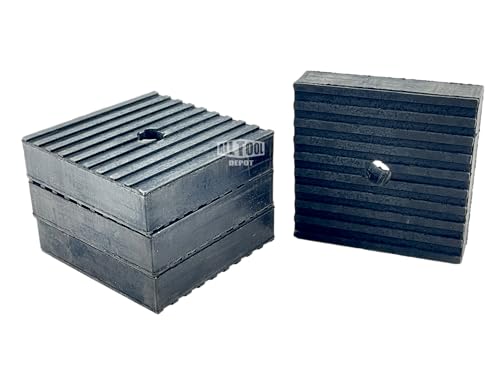 4" x 4" x 1" Super Duty All Rubber Anti Vibration Isolation Pads (8 Pack) - style: 8 Pads