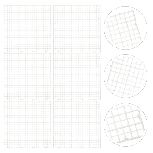 MERRYHAPY 6pcs Fish Tank Partition Boards Aquarium Filtering Plates 30x30cm White Pe Filter Grid Divider for Breeding Tanks and Aquarium Bottom Separation