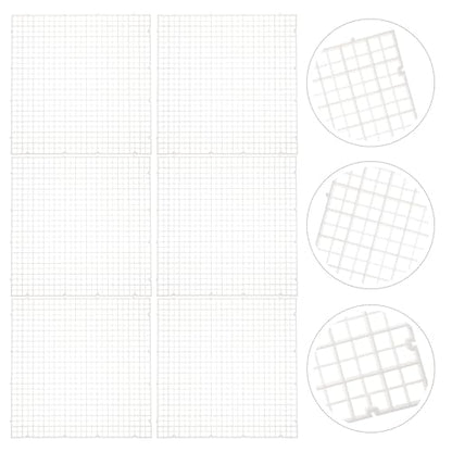 MERRYHAPY 6pcs Fish Tank Partition Boards Aquarium Filtering Plates 30x30cm White Pe Filter Grid Divider for Breeding Tanks and Aquarium Bottom Separation