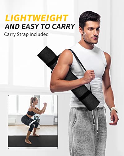 CAMBIVO Extra Long Wide Yoga Mat, Thick PVC Workout Mat | For tall and plus-size, cushioned PVC with non-slip bottom, for home gym pilates barefoot and bodyweight training - size: 84" x 30" x 6mm