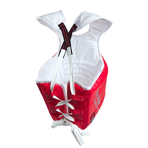 MOOTO Korea Taekwondo Chest Guard Set(Blue One + Red One) Approved Protector Gear MMA TKD (1_XS)