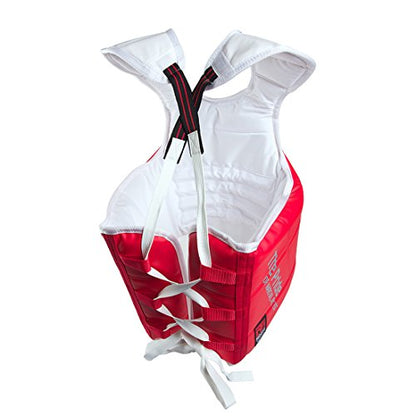 MOOTO Korea Taekwondo Chest Guard Set(Blue One + Red One) Approved Protector Gear MMA TKD (1_XS)