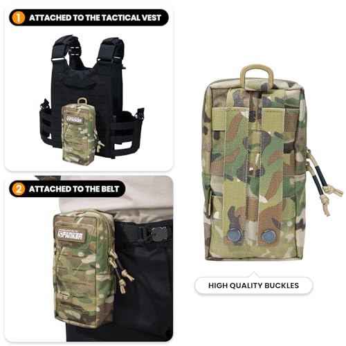EXCELLENT ELITE SPANKER Tactical MOLLE Pouch EDC Utility Pouches Gadget Organizer Phone Holder Waist Bag Tool Pouch - color: Multicam