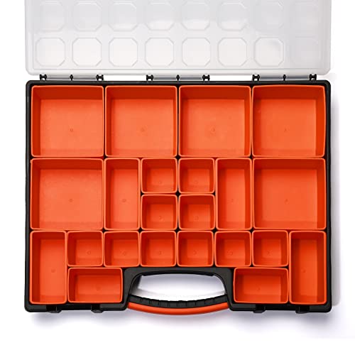 2PCS Multi-Purpose Portable Organizer Box Set with 44-Removable Compartments, 2 Pieces Professional Boxes with Dimension 16.2"L*13"W*2.3"H - size: 2 PCS