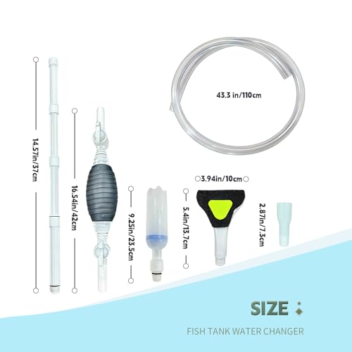Promising Aquarium Siphon Vacuum Cleaner, Fish Tank Water Changer,Fish Tank Cleaning Tools,Gravel & Sand Cleaner,Turtle Tank Accessories