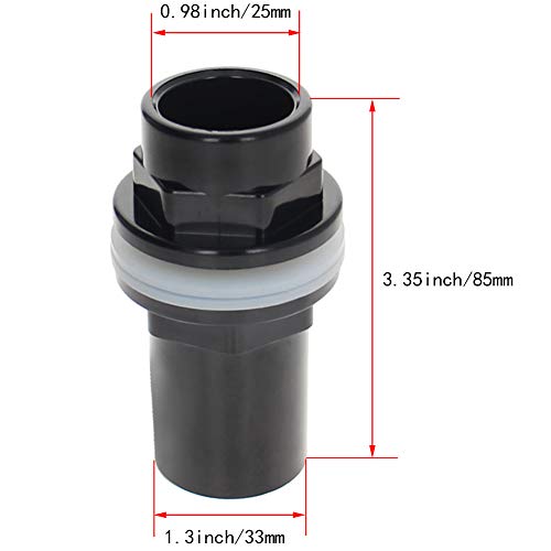 MroMax 25mm / 0.98" ID PVC Aquarium Water Pipe Connector Joint Straight Tubes Hose Connector Fish Tanks Accessories 2pcs - size: 2pcs 25mm
