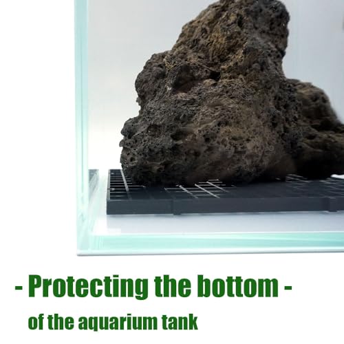 LINLAN 4 Pieces 5.9x11.8in (15X30cm) Aquarium Grid Plastic, Fish Tank Divider, Egg Crate for DIY Filtration and Bottom Protection in Aquascaping (White-No Accessories)