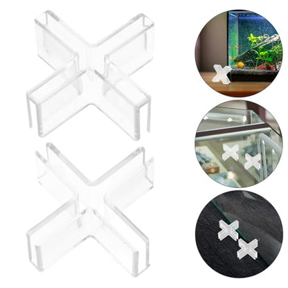 SOLUSTRE 10pcs Transparent Plastic Glass Clips for Easy Installation Fish Tanks and Display Cabinets Multi-functional Clamps for Shelves and Aquariums Flexible and Practical Design