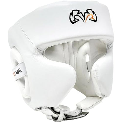 RIVAL Boxing RHG2 Hybrid Headgear - Ultra-Thin, Super-Sleek Design, Compact Training Style with Cheek Guards - color: White, size: X-Large