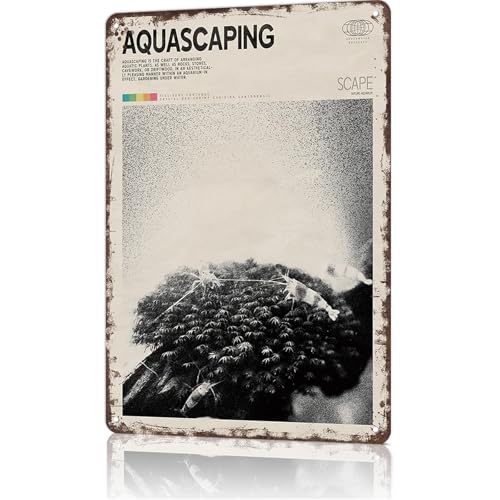 Garden Signs Aquascaping Planted Aquarium Poster Metal Tin Sign Funny Garden Signs For Outside Home Greenhouse Living Room Bedroom Outdoor Yard Backyard Decor 8x12 Inch