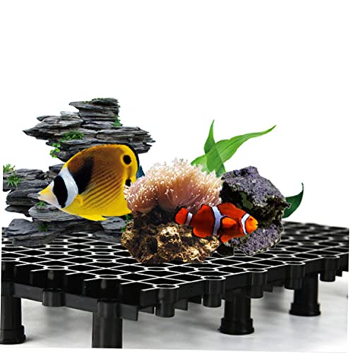 Totority 2Pcs Fish Tank Plate Multi Functional Clapboard Divider with Nails Black and for Fish for Aquariums High Water Permeability