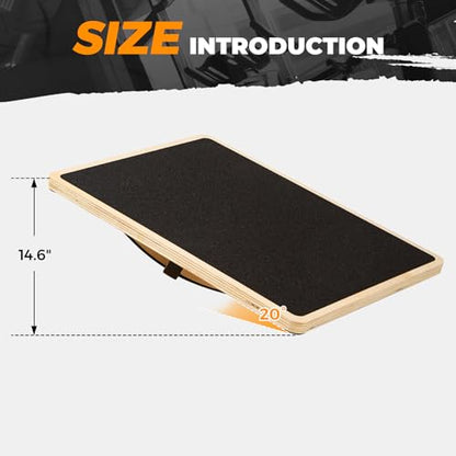 Wooden Rocker Balance Board for Adults Anti-Slip 350LBS Balance Trainer for Standing Desk, Physical Therapy & Core Strength – Durable Wooden Rocker Board for Office & Rehab - size: 360 degrees