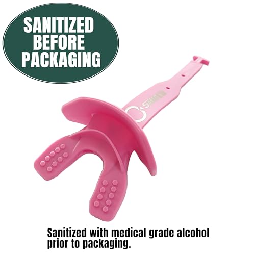O Shield Striker Football Lip Guard with Permanent Strap - color: Pink