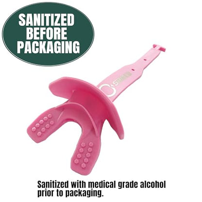 O Shield Striker Football Lip Guard with Permanent Strap - color: Pink