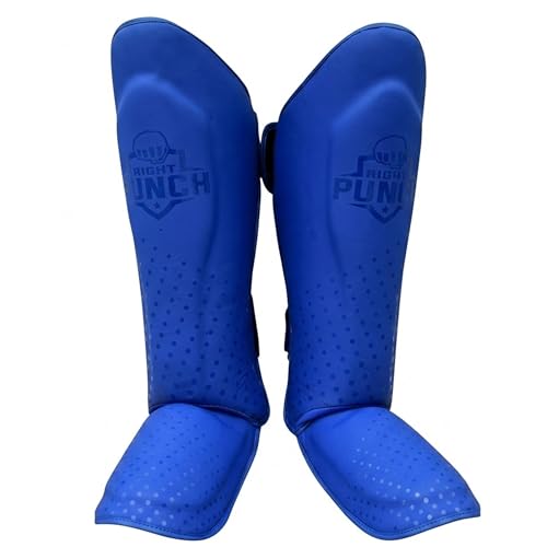 Martial Arts Shin Guards, Leg Protection for MMA, Kickboxing Training Instep Protection, Muay Thai Martial Arts Sparring Training Gear - color: Blue, size: X-Large