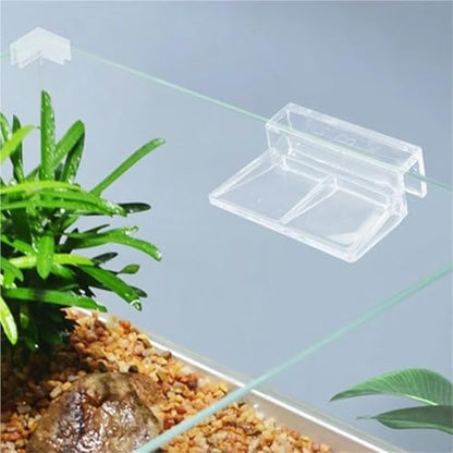 40 Pcs Aquarium Glass Cover Holders – Acrylic Support Clips for Rimless Fish Tank Lid