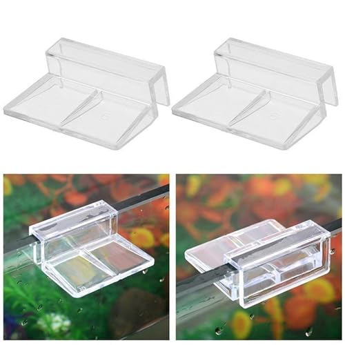 Aquarium Lid Clips 50 Pcs Acrylic Bracket for Rimless Aquarium – Secure Glass Cover Support for Fish Tank Lid(A4)