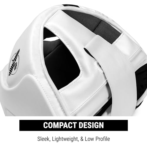 Hayabusa T3 Adjustable Boxing Headgear for Sparring - color: White, size: Medium