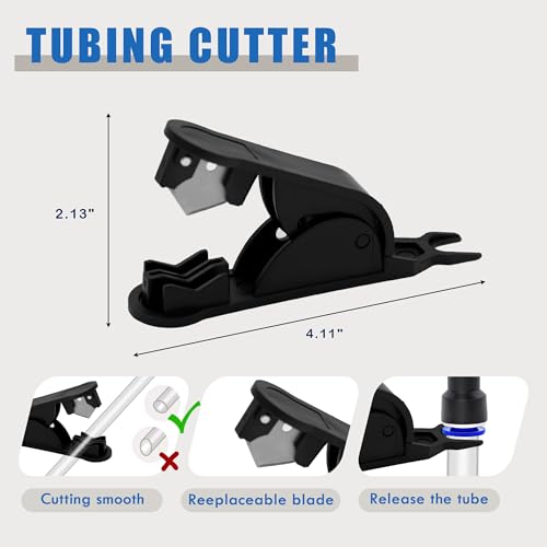 60PCS Quick Connect Reducer Fitting Kit 4 6 8 10 12 mm Reducing Push to Link Pneumatic Connector with 1PCS Tube Cutter