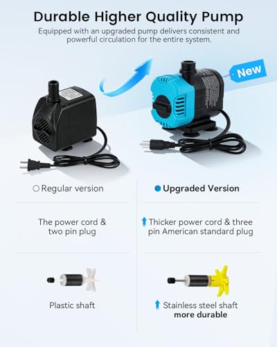1/10 HP Aquarium Chiller 42 Gallon 160L Water Cooling System | Quiet Compressor Refrigeration, Includes Pump and Tubing, 110V, Ideal for Hydroponics, Axolotl and Reef Tanks