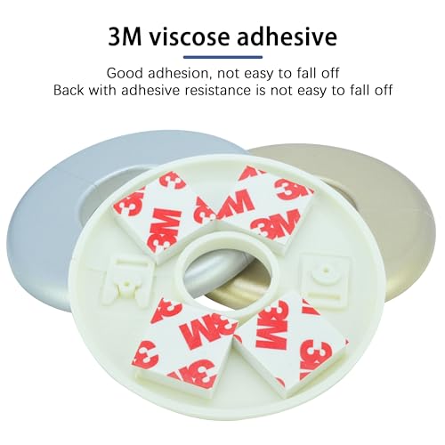 Wall Split Flange 1 Pc, ABS Self-Adhesive tape Round Escutcheon Plate Cover, Design for 0.39"/10mm Diameter Pipe, Water Pipe Decoration Escutcheon Plate, Wall Hole Decoration Cover, White